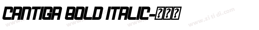 Cantiga Bold Italic字体转换